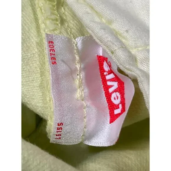 Levi's Light Yellow Jean Shorts - Picture 7 of 11